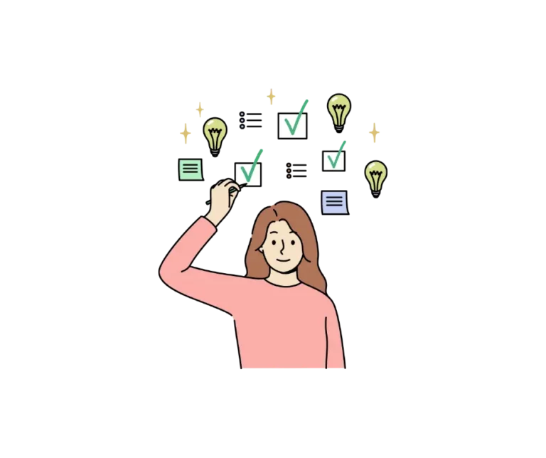 Femme qui organise les tâches quotidiennes des familles