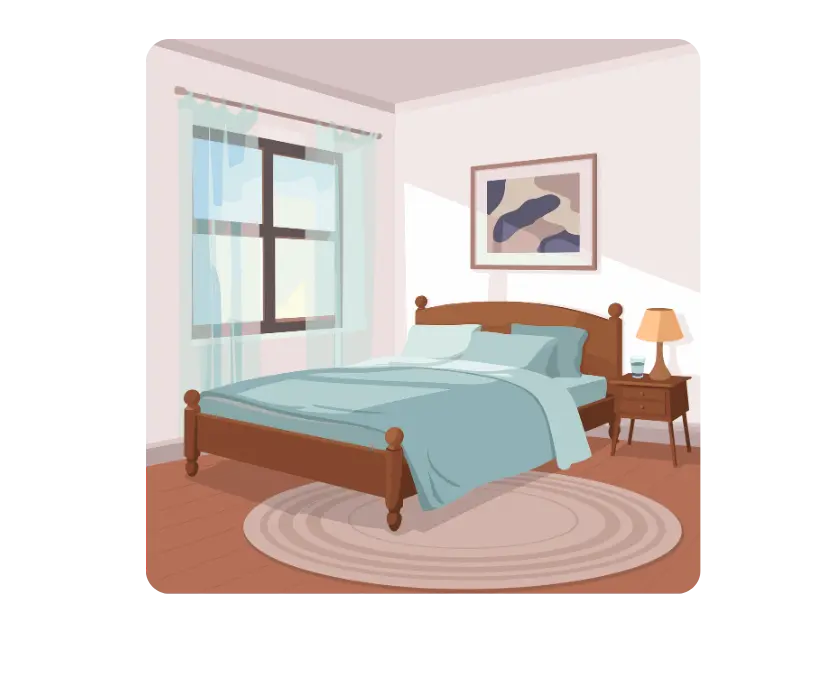 Lit organisé Feng Shui